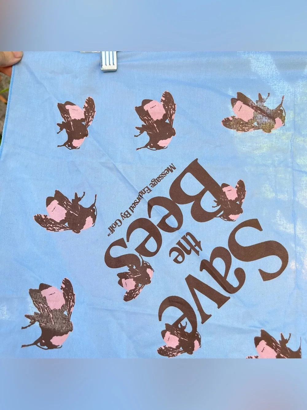 Golf Wang × Tyler The Creator Golf Wang Save the Bees Bandana in Blue.